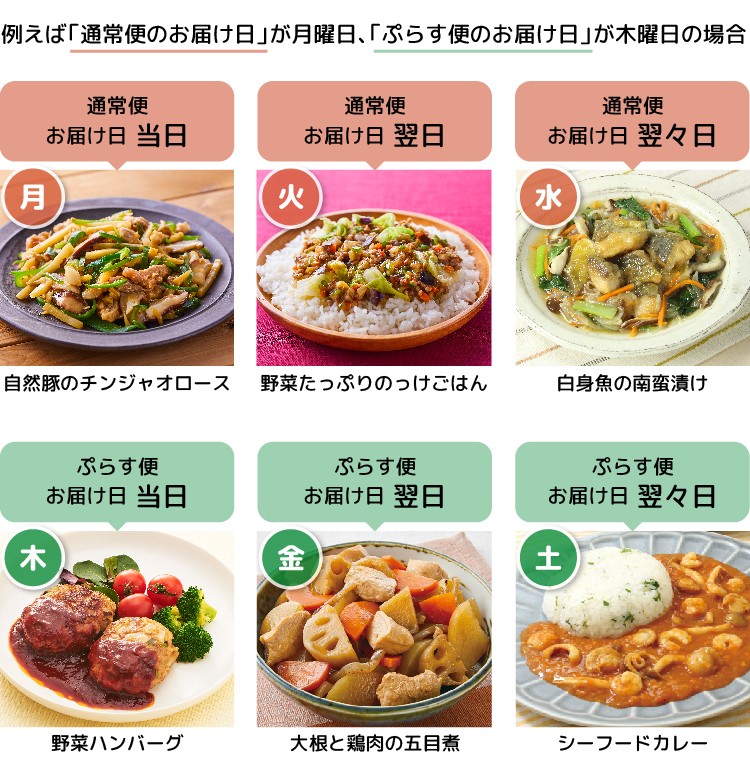うれしい週2回宅配!お届け2日前まで注文OK!
