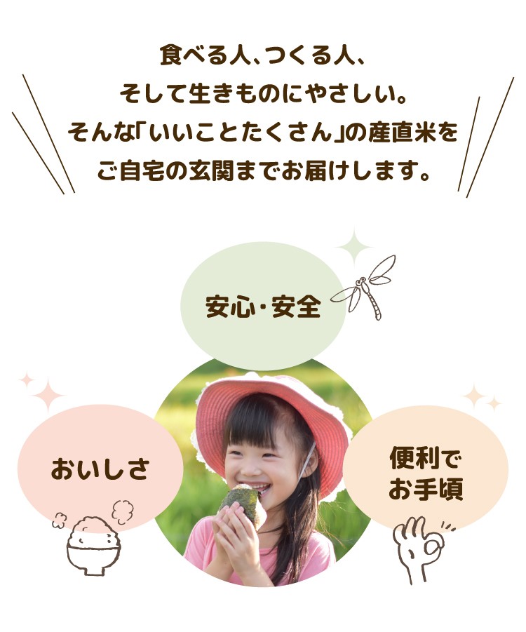おいしい・安全・お手頃!コープ自然派の産直米をご自宅の玄関までお届けします