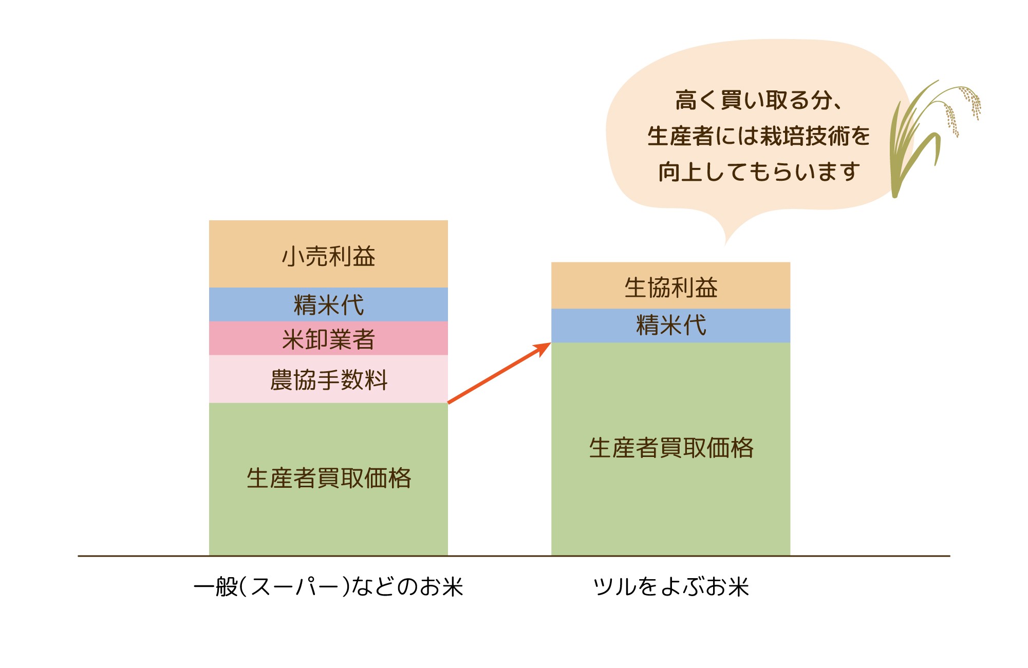 生産者さんからは高く買い取り、組合員さんには安くお届けを実現!